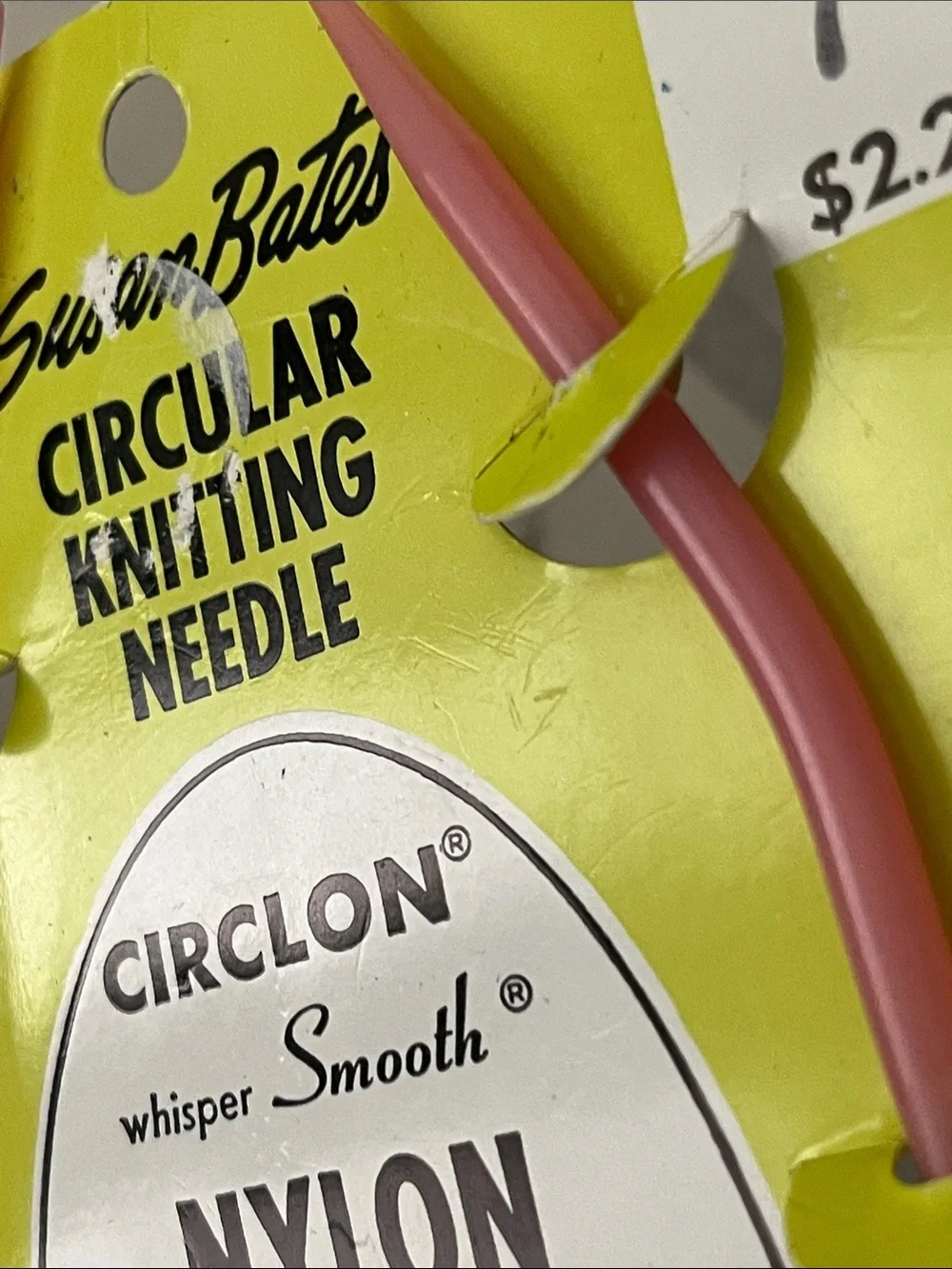 Susan Bates Vintage Circlon Circular Knitting Needles Sz 7 & 15 Original Pkg NEW